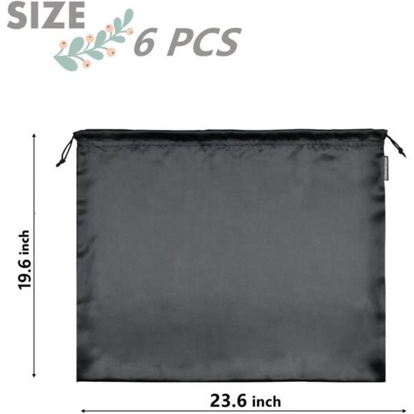 6 Pack Dust Bags for Handbags Silk Dust CoverBag for Handbags Purses Shoes Boots - Picture 5 of 7